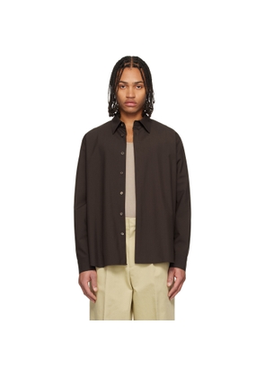 LE17SEPTEMBRE Brown Classic Wool-Blend Shirt