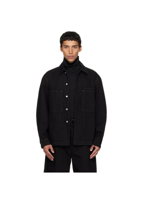 LEMAIRE Black Workwear Denim Overshirt