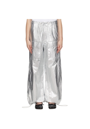 MM6 Maison Margiela Silver Tyvek Trousers