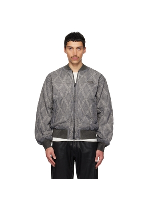 Diesel Gray J-Type-Treat Bomber Jacket