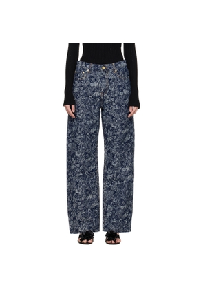GANNI Blue Straight Tapestry Izey Jeans