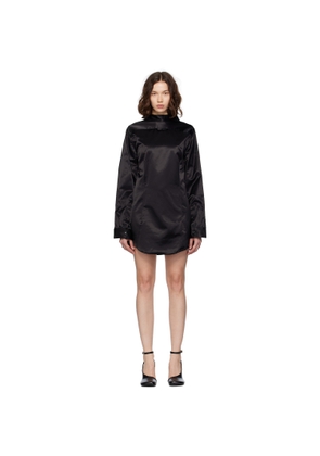 MM6 Maison Margiela Black Satin Minidress