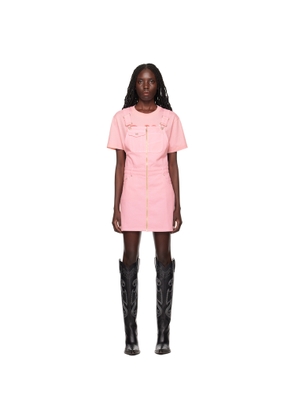 Moschino Jeans Pink Pocket Denim Minidress