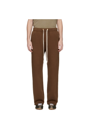 Les Tien Brown Heavyweight Classic Sweatpants