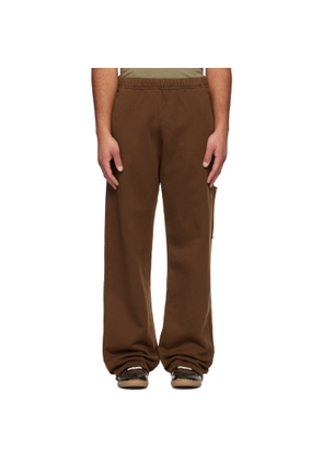 Les Tien Brown Heavyweight Utility Puddle Sweatpants