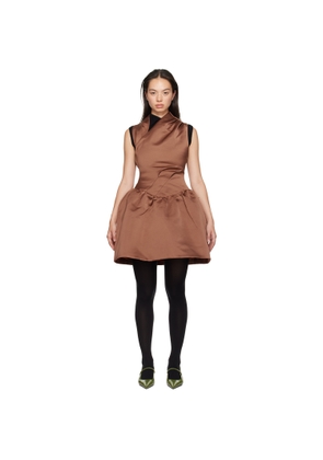 SHUSHU/TONG Orange Backless Minidress