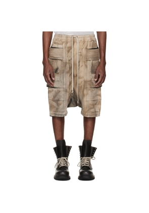Rick Owens DRKSHDW Gray Temple Creatch Pods Denim Cargo Shorts