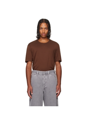 LEMAIRE Brown Rib T-shirt