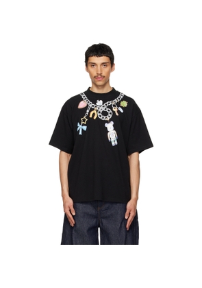 EGONlab Black Bearbrick Edition Print Cotton T-shirt