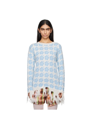 Ashley Williams Blue Ganguro Floral Sweater
