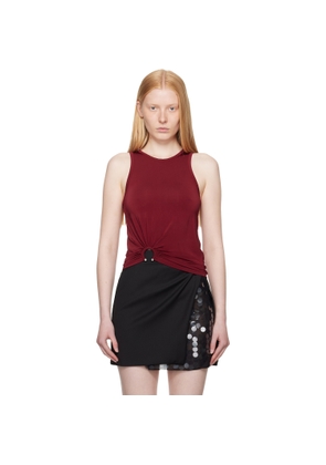 Rabanne Red Jersey Tank Top