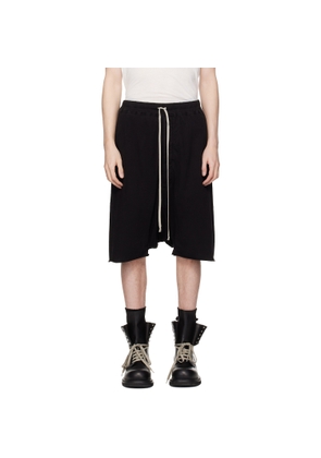 Rick Owens DRKSHDW Black Temple Drawstring Pods Shorts