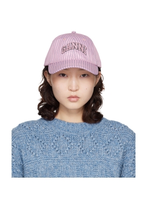 GANNI Pink Printed Nylon Cap