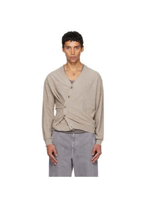 LEMAIRE Beige Relaxed Twisted Cardigan