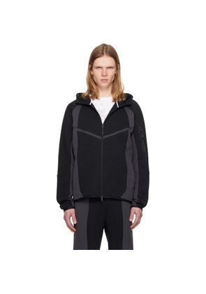 Nike Black & Gray Tech Full-Zip Fleece Windrunner Hoodie