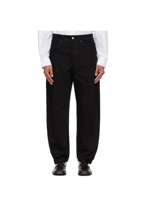 LEMAIRE Black Twisted Workwear Jeans