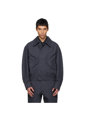 LEMAIRE Navy Boxy Blouson Jacket