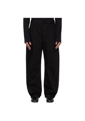 LEMAIRE Black Twisted Belted Jeans