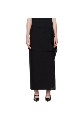 La Collection Black Hailey Maxi Skirt
