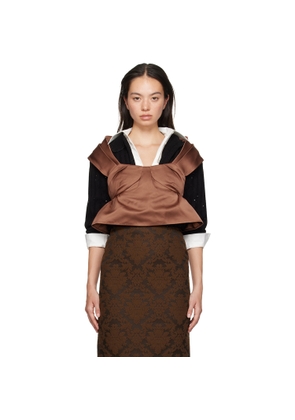 SHUSHU/TONG Brown Three-Dimensional Pleated Top
