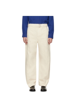 LEMAIRE Off-White Twisted Belted Jeans