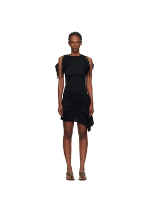 Isabel Marant Black Janick Cotton Printed Pearly Minidress