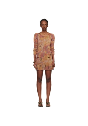 Isabel Marant Orange Hymira Printed Minidress