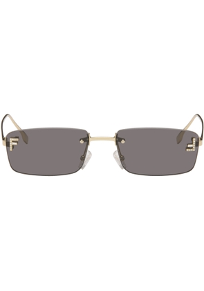 Fendi Gold 'Fendi First' Crystal Sunglasses