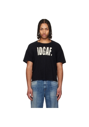 R13 Black 'I Don't Give A F' Relaxed T-shirt