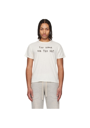 R13 Off-White 'Too Sober' Boy T-shirt