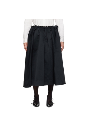 SHUSHU/TONG Black Vintage Irregular Miniskirt