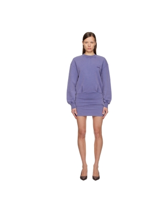The Attico Purple Light American Fleece Minidress