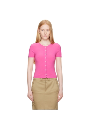 Sandy Liang Pink Ella Cardigan