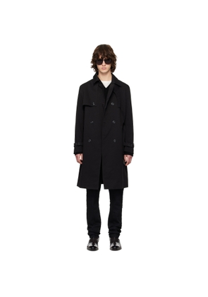 Hugo Black Water-Repellent Trench Coat