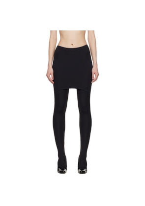 VETEMENTS Black Push-Up Front Skirt Tights
