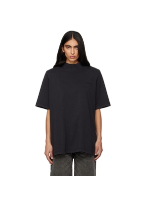 The Attico Black Padded Shoulder T-shirt