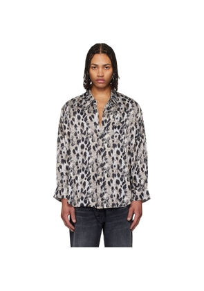 R13 Black & White Drop Neck Shirt