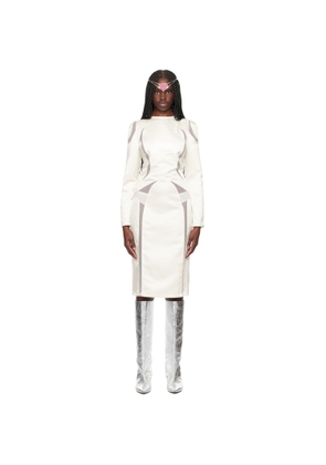 Ashley Williams SSENSE Exclusive White Paneled Midi Dress