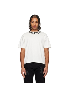Palm Angels Off-White Curved Logo T-shirt