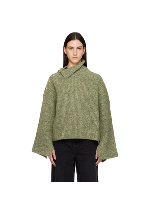 GANNI Green Mohair Sweater