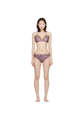 Anna Sui Purple Satin Bikini