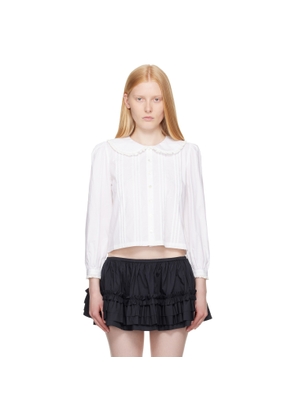 Sandy Liang White Crayon Shirt