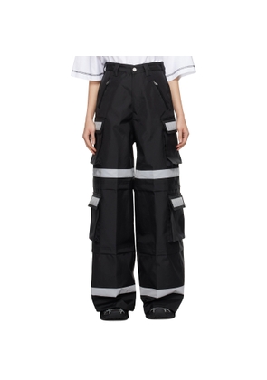 VETEMENTS Black Reflective Cargo Pants