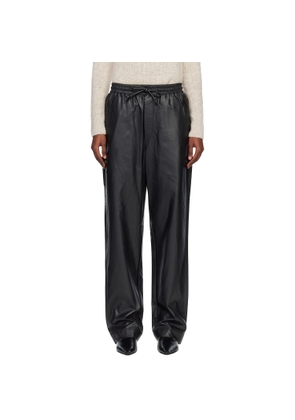 Isabel Marant Etoile Black Nereane Faux-Leather Trousers