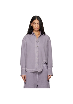 The Attico Purple Eliza Denim Shirt