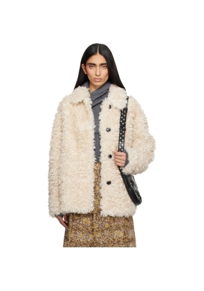 Isabel Marant Etoile Beige Tarvey Faux-Fur Jacket