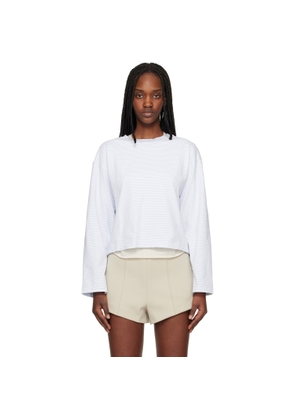 rag & bone White & Blue Kelly Boxy Striped Long-Sleeve T-shirt