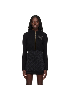 Palm Angels Black Monogram Stud Sweater