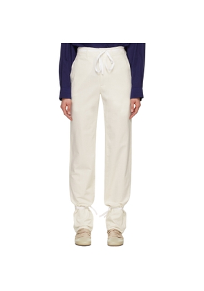 LEMAIRE White Straight Trousers