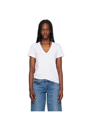 rag & bone White 'The Slub Vee' T-shirt
